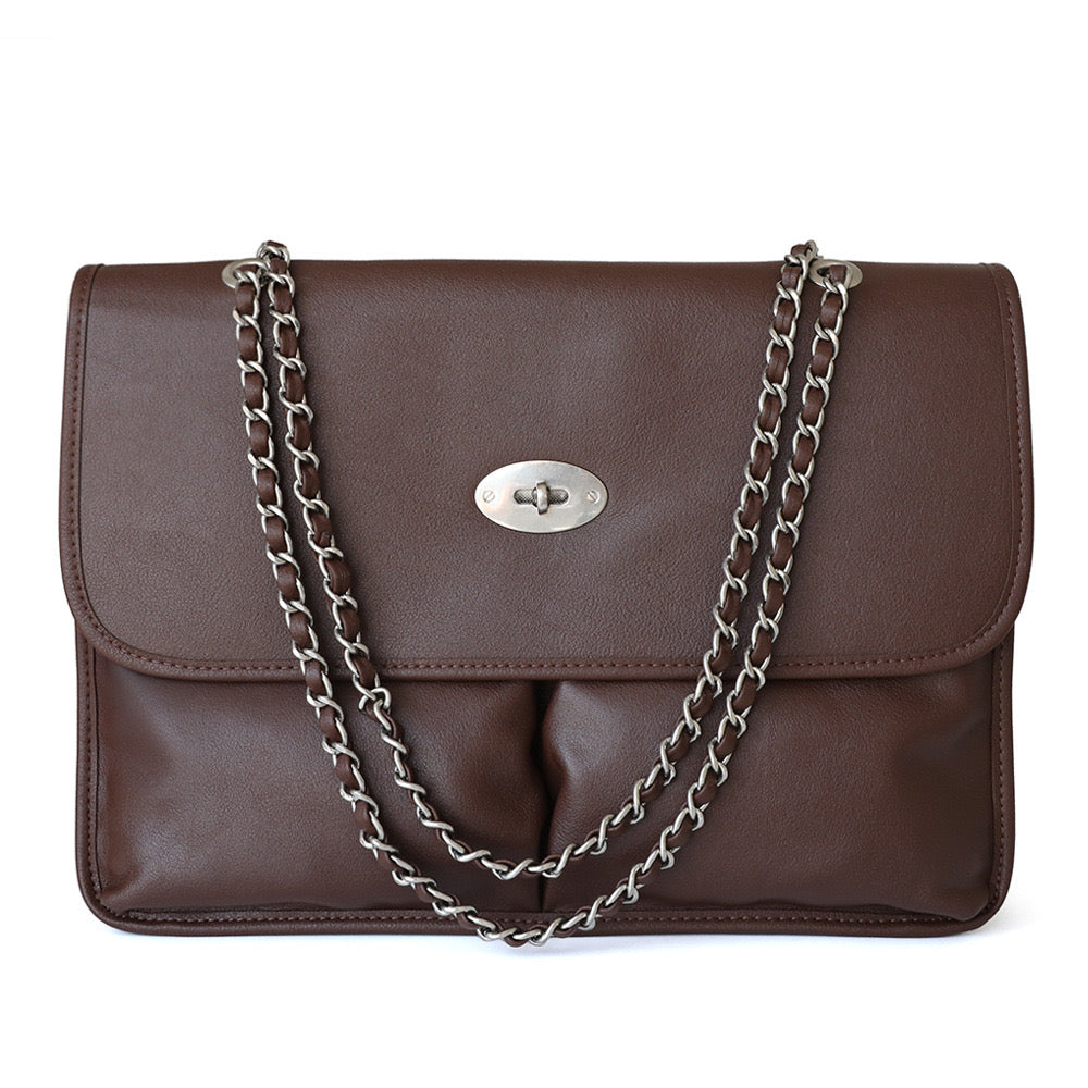 Silver Chain Strap Shoulder Bag Messenger Bag