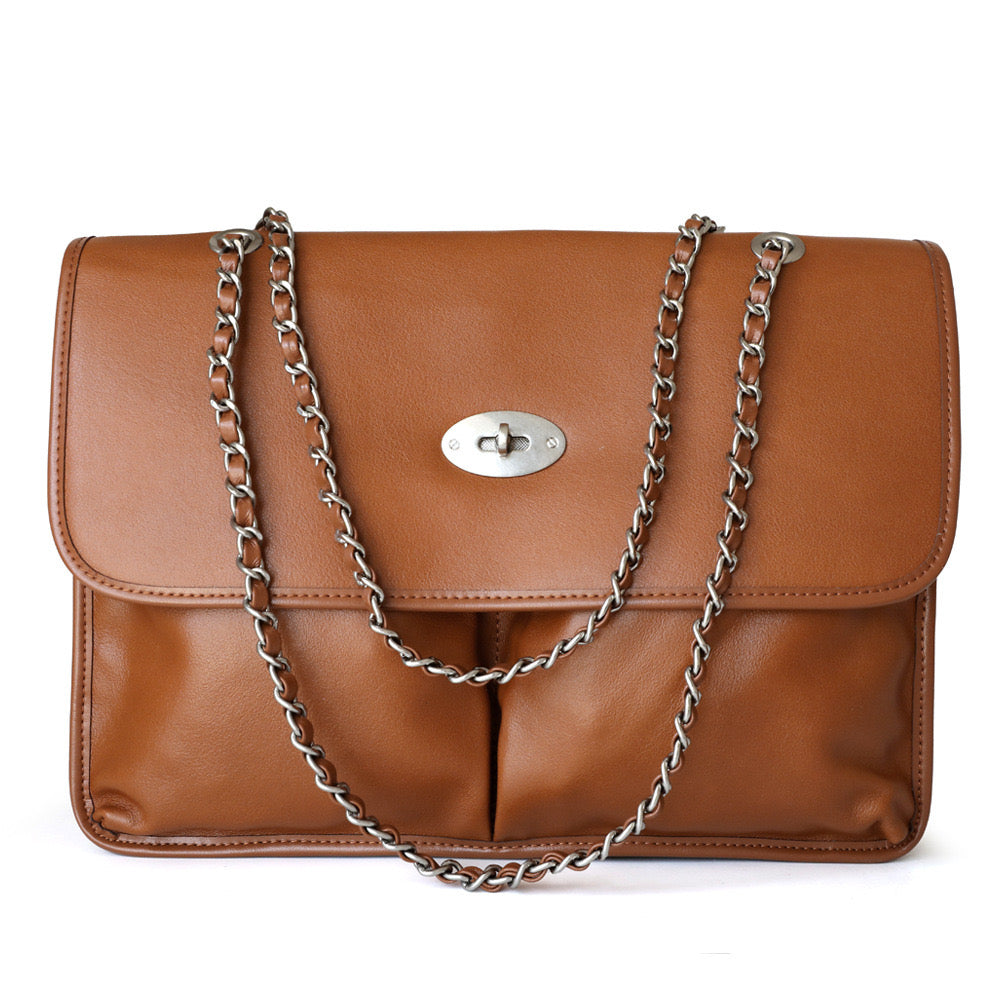 Silver Chain Strap Shoulder Bag Messenger Bag