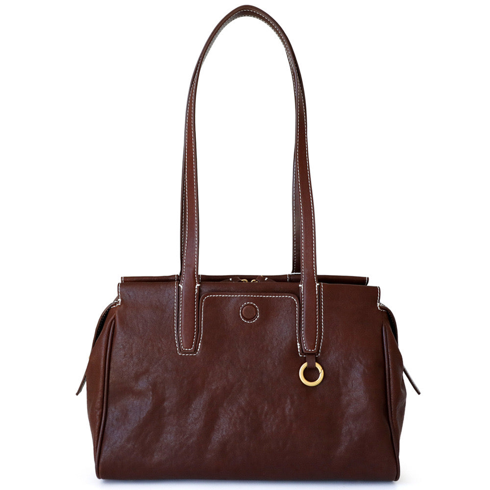 Large Capacity Top Handle Leather Tote Bag