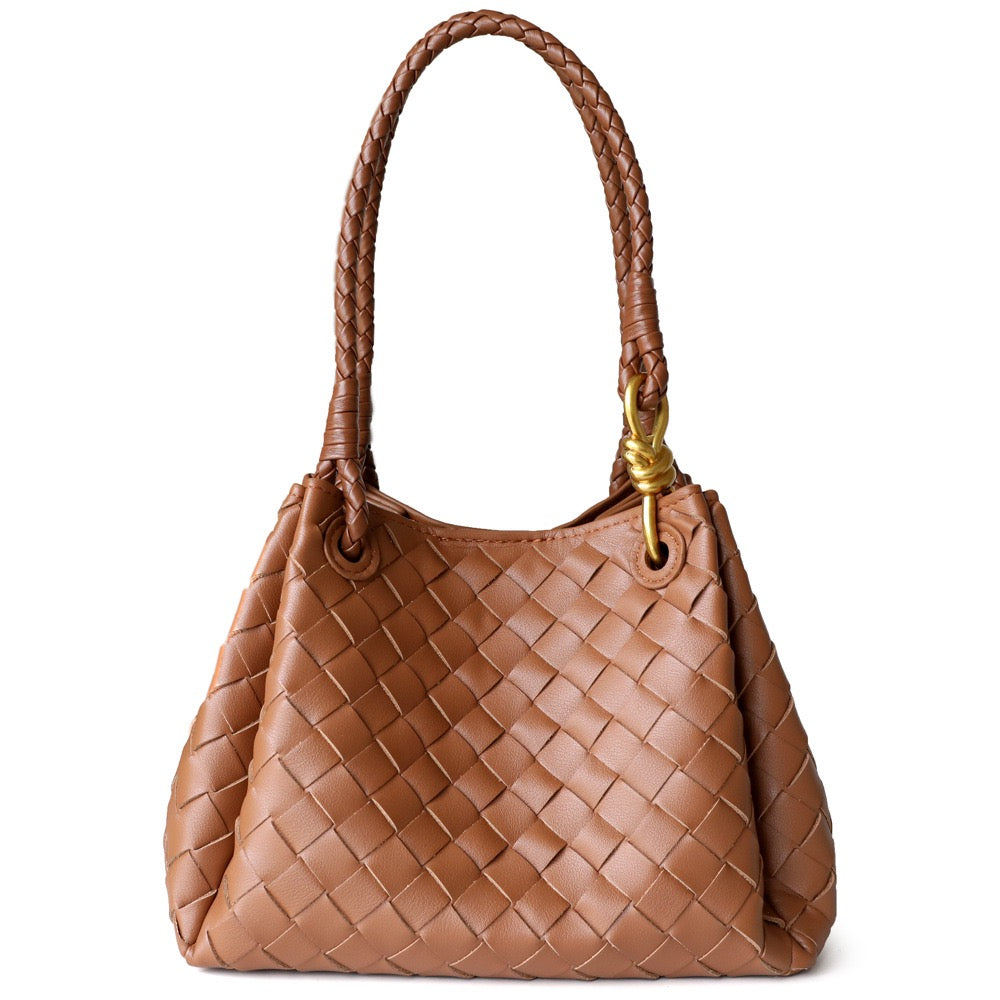 Square Parachute Bag Woven Leather Tote Bag