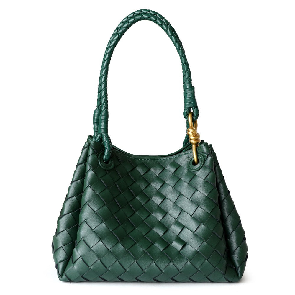 Square Parachute Bag Woven Leather Tote Bag