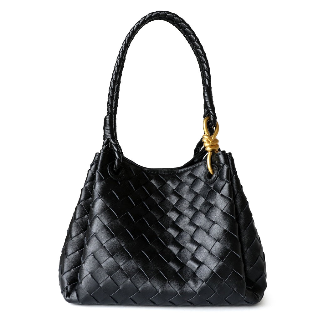 Square Parachute Bag Woven Leather Tote Bag