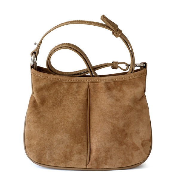 Suede Leather Shoulder Bag Hobo Bag