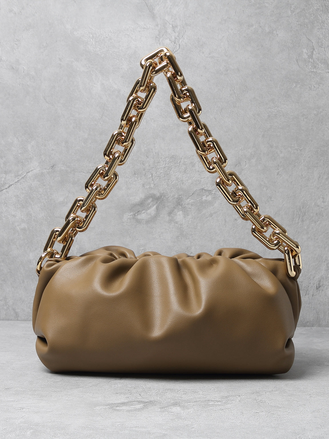 Women Pleated Cloud Handbags Gold Chain Shoulder Bag Luxury Pure Color  Ruched Hobos Lady Dumpling Wrinkled Crossbody Bags - Buy Sling  Bag,Messenger