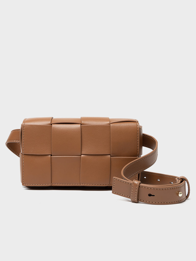  YAMEIZE PU Leather Chain Belt Bag for Women - Crossbody Waist  Bag Fanny Pack Detachable Belt Chain Women Evening Mini Handbag
